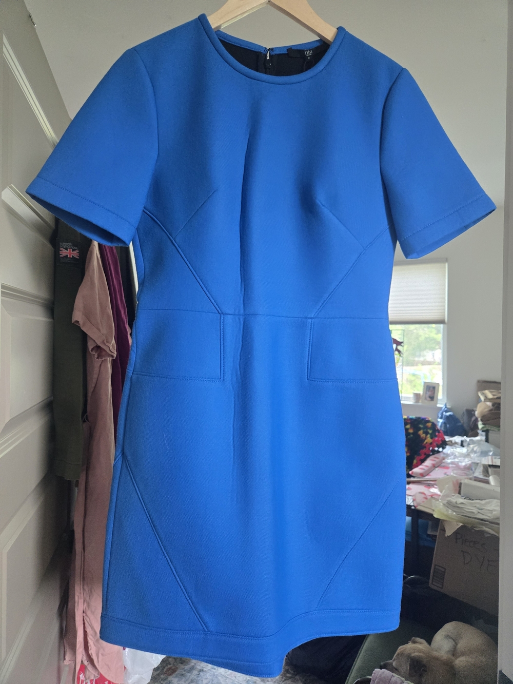 NWT Tibi New York Cobalt Blue Shift Dress Size 8